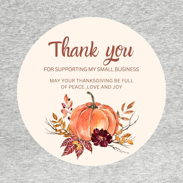 ThanksGiving - Thank You for supporting my small business Sticker 09 by LD-LailaDesign
